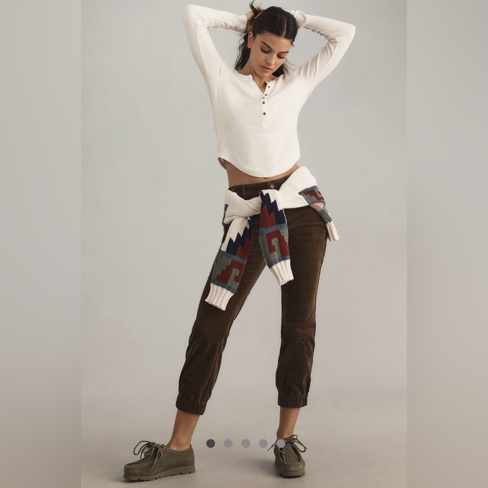 ANTHROPOLOGIE Pilcro and Letterpress NWT Corduroy Richie Slim Joggers